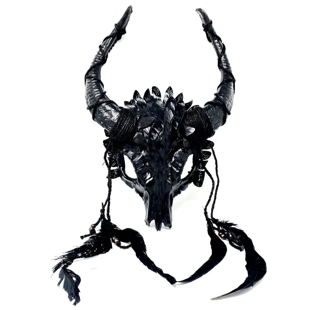 Krampus Ram Goat Demon with Horns Devil Halloween Masquerade Masks Party